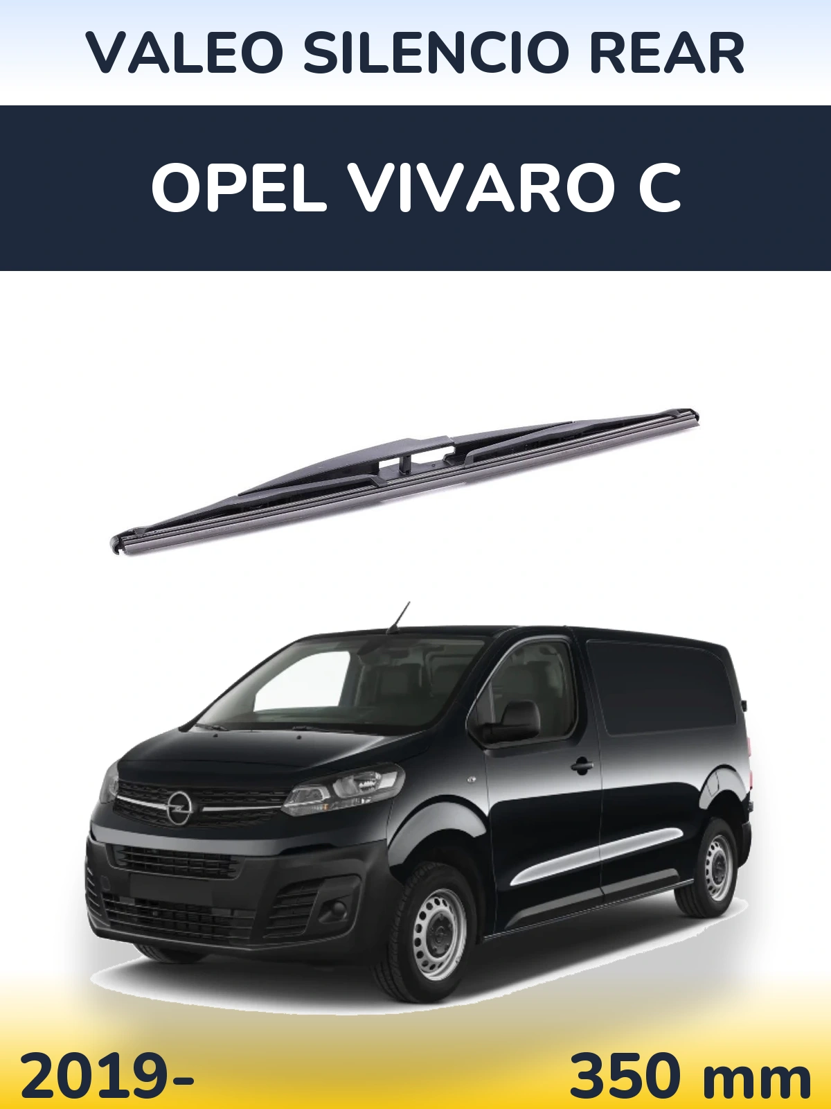 Rear wiper blade Valeo Silencio Rear 350 мм for Opel Vivaro C 2019-2026