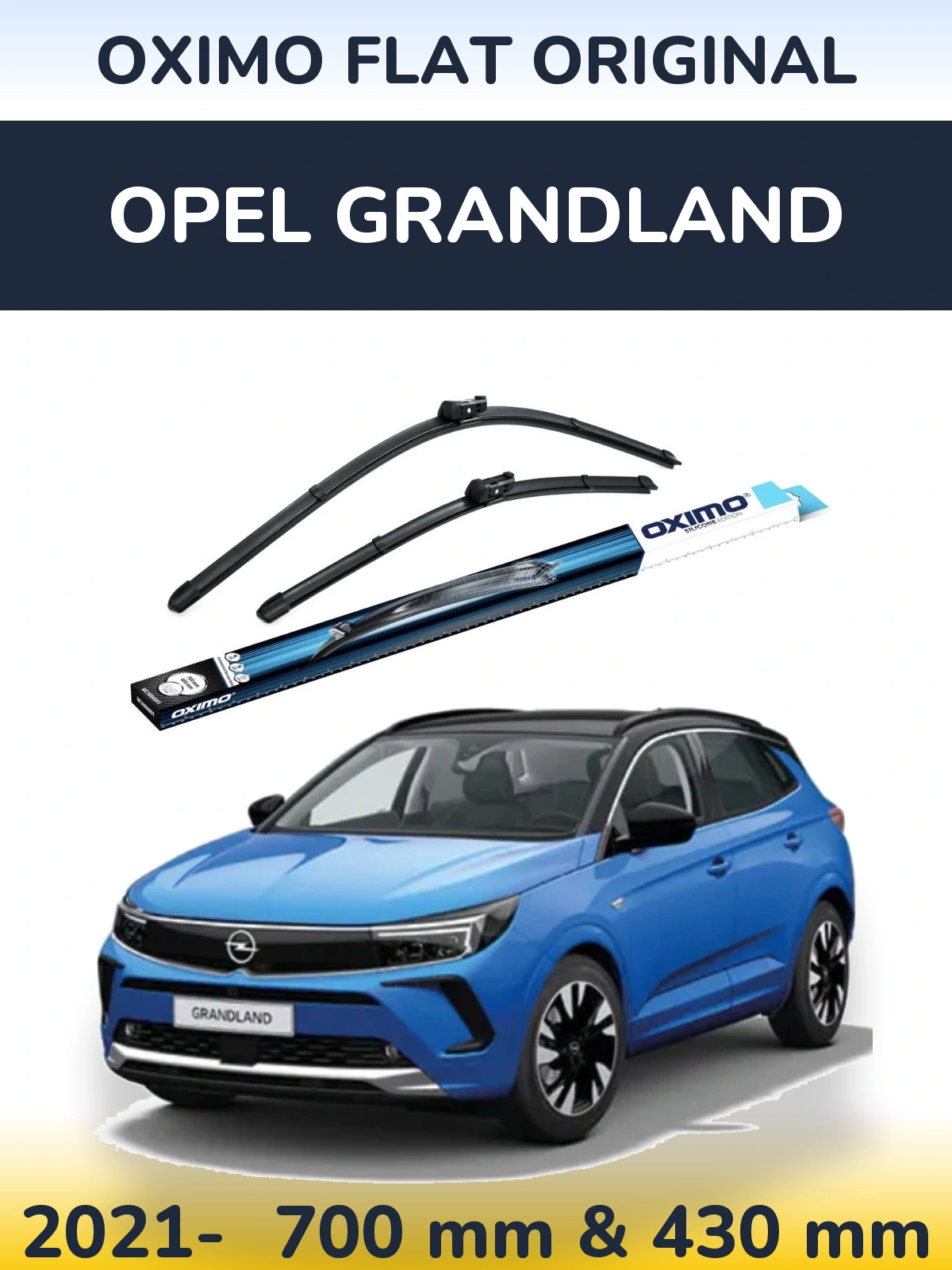 Komplet przednich wycieraczek Oximo Flat Original 700 & 430 mm do Opel Grandland 2021-2026