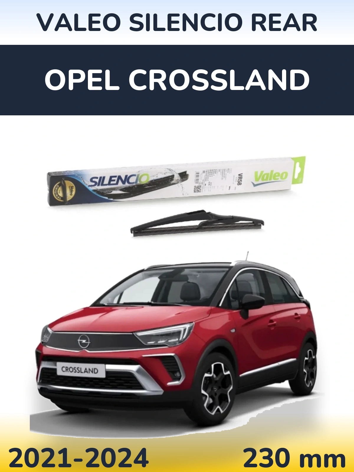 Rear wiper blade Valeo Silencio Rear 240 мм for Opel Crossland 2021-2024
