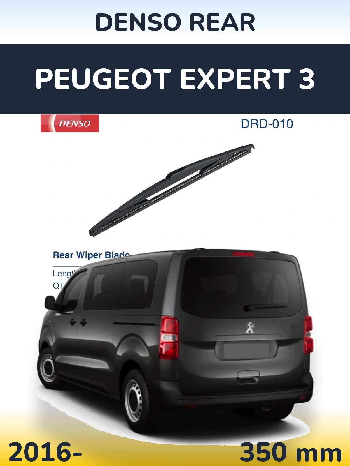 Rear wiper blade Denso Rear 350 мм for Peugeot Expert 3 2016-2026