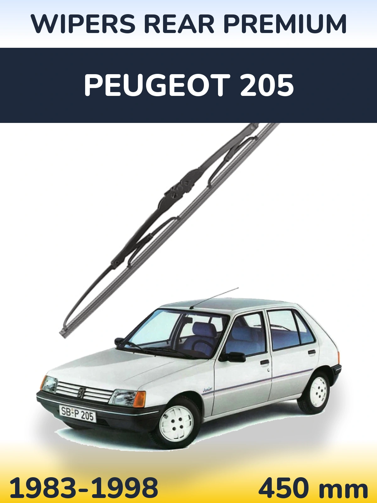Задний дворник WIPERS REAR PREMIUM 450 мм для Peugeot 205 1983-1998