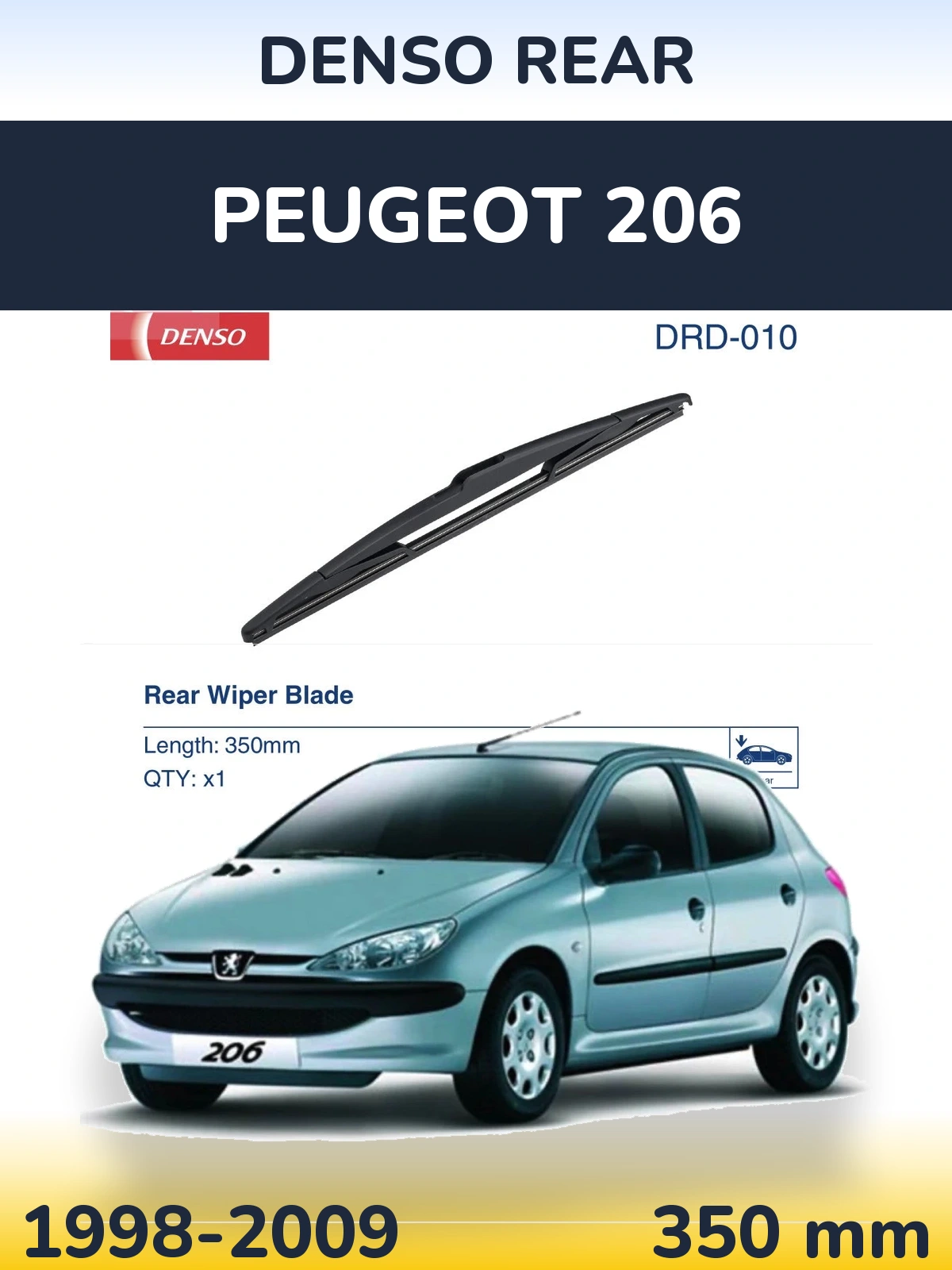 Tylna wycieraczka Denso Rear 350 mm do Peugeot 206 1998-2009