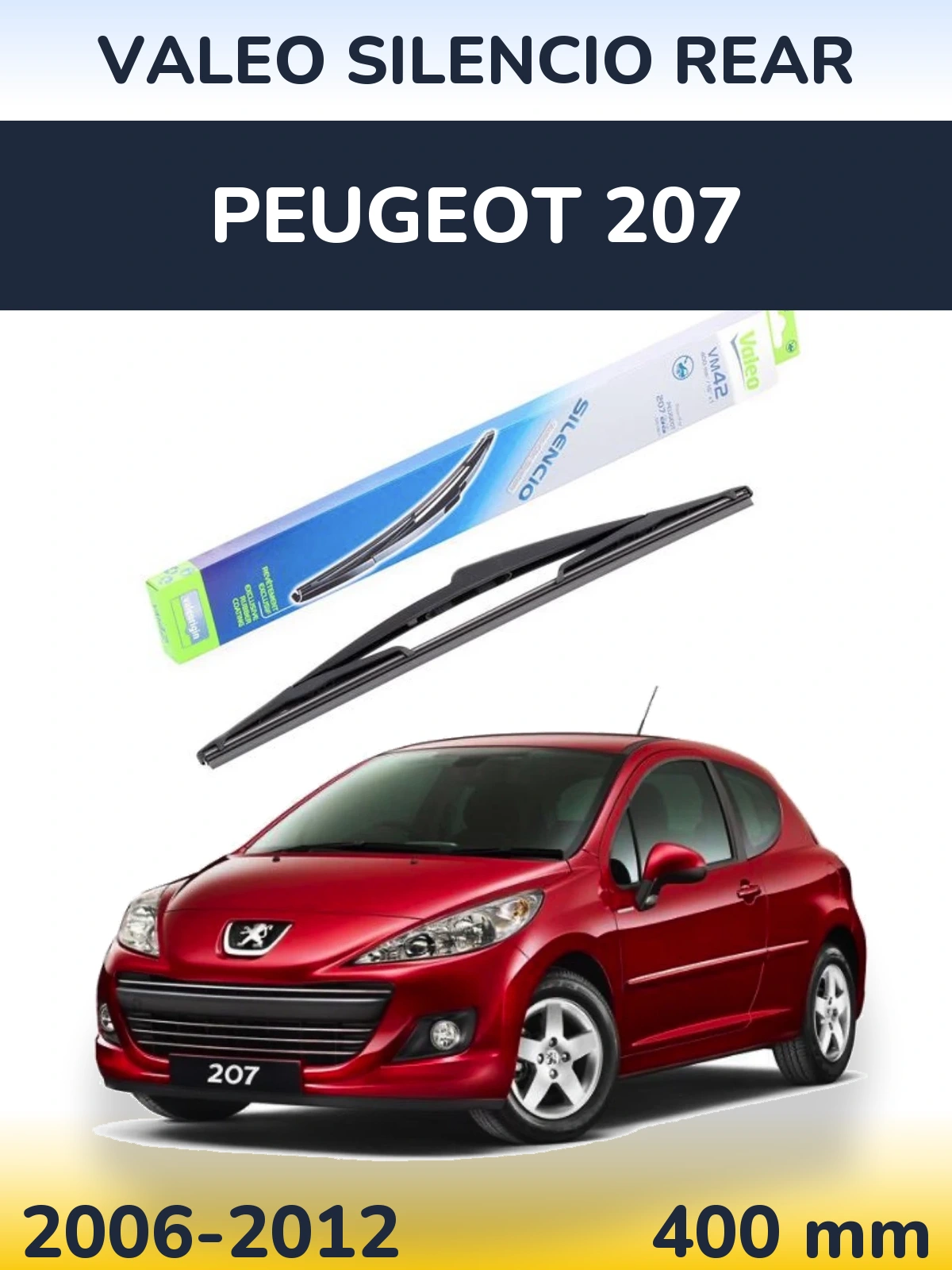 Tylna wycieraczka Valeo Silencio Rear 400 mm do Peugeot 207 2006-2012