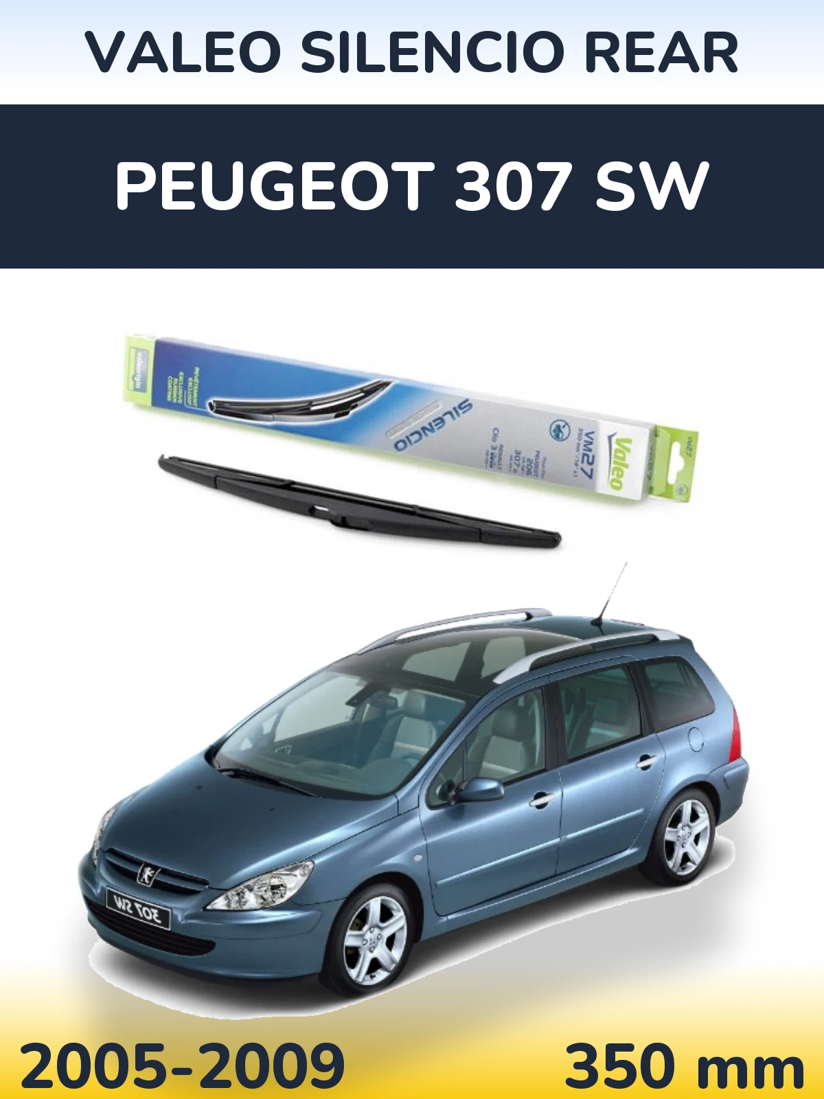 Задний дворник Valeo Silencio Rear 350 мм для Peugeot 307 SW 2005-2009