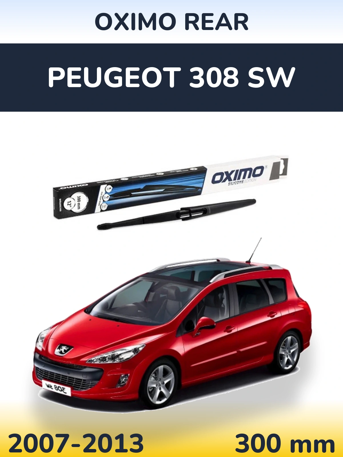 Rear wiper blade Oximo Rear 300 мм for Peugeot 308 SW 2007-2013