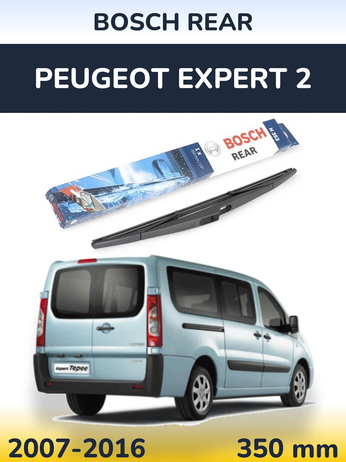 Rear wiper blade BOSCH Rear 350 мм for Peugeot Expert 2 2007-2016