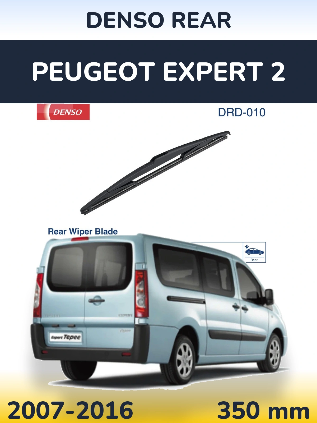Rear wiper blade Denso Rear 350 mm for Peugeot Expert 2 2007-2016