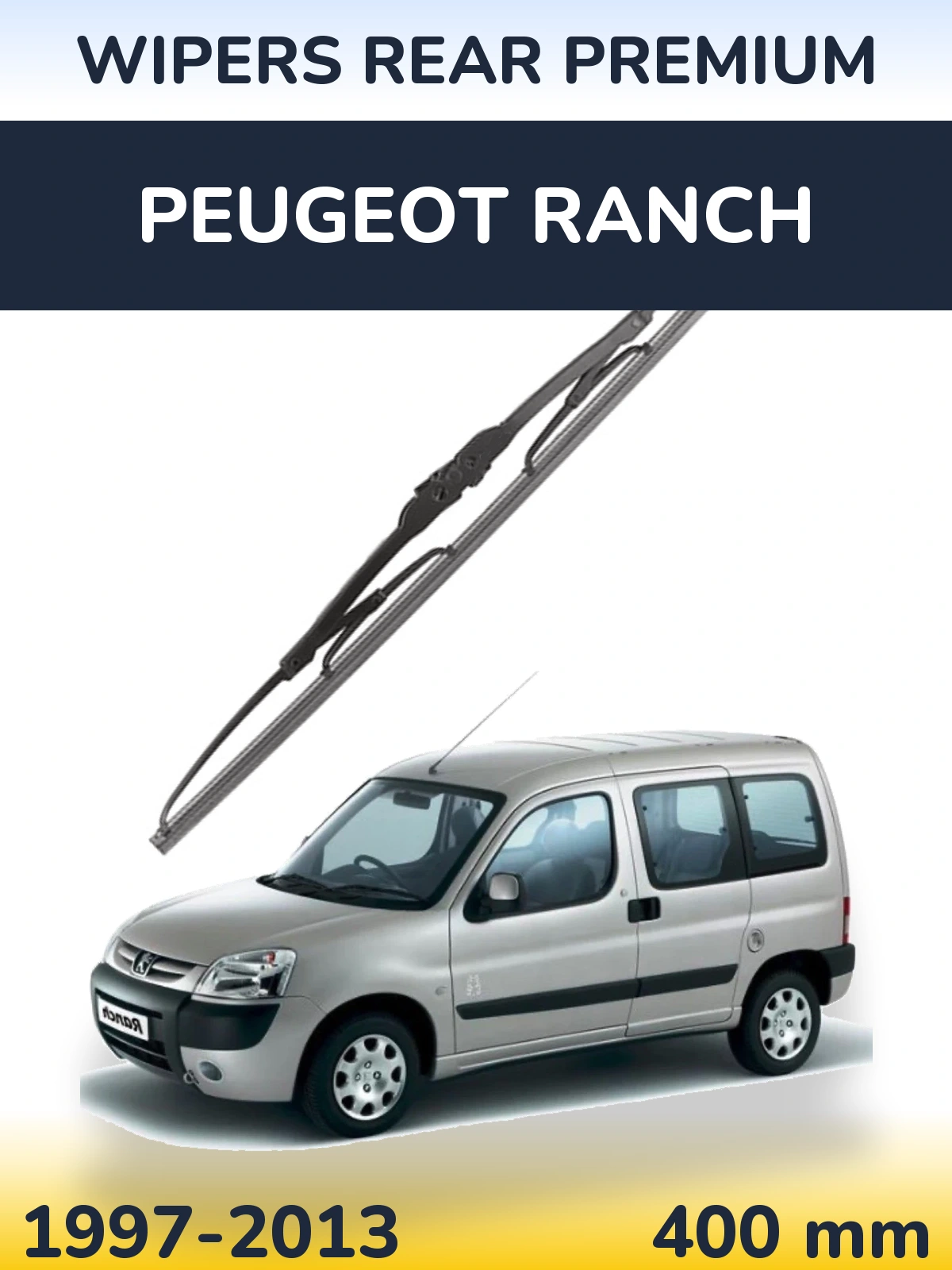 Задний дворник WIPERS REAR PREMIUM 400 мм для Peugeot Ranch 1997-2013