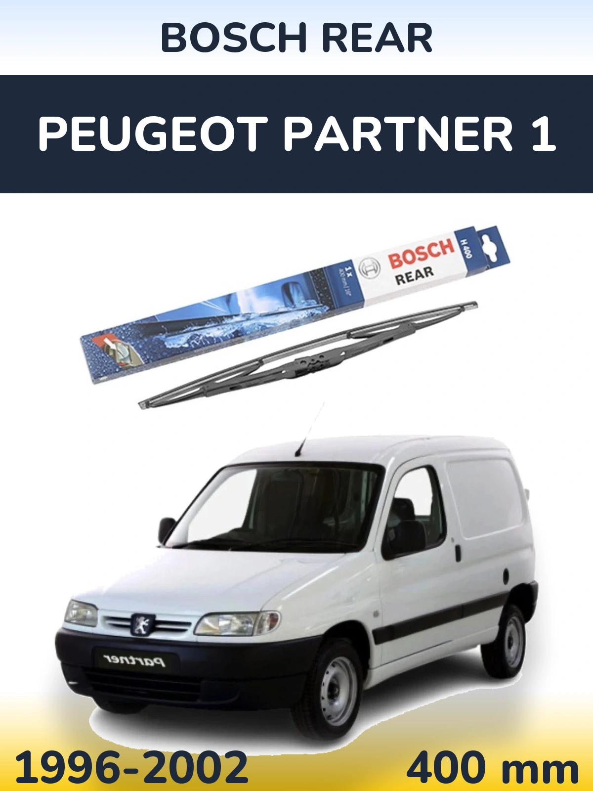 Задня щітка BOSCH Rear 400 мм для Peugeot Partner 1 1996-2002