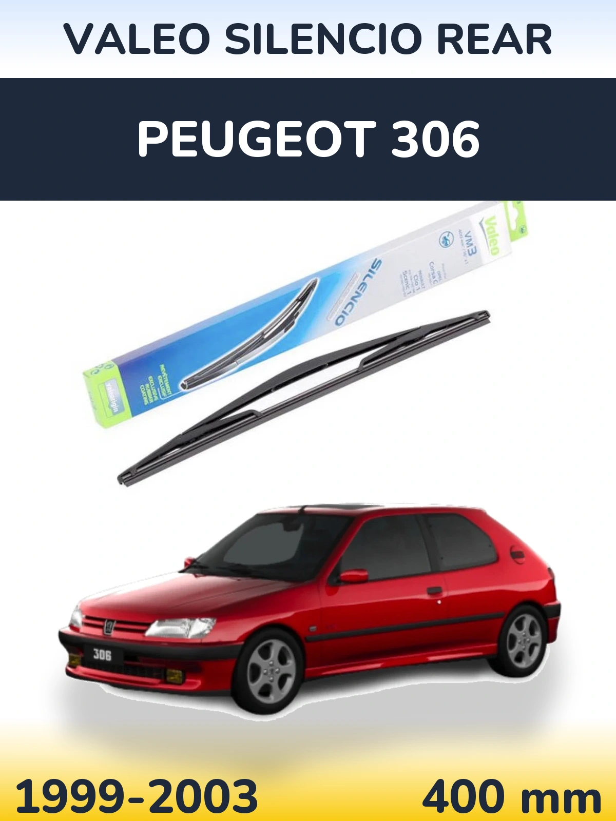 Задний дворник Valeo Silencio Rear 400 мм для Peugeot 306 1999-2003