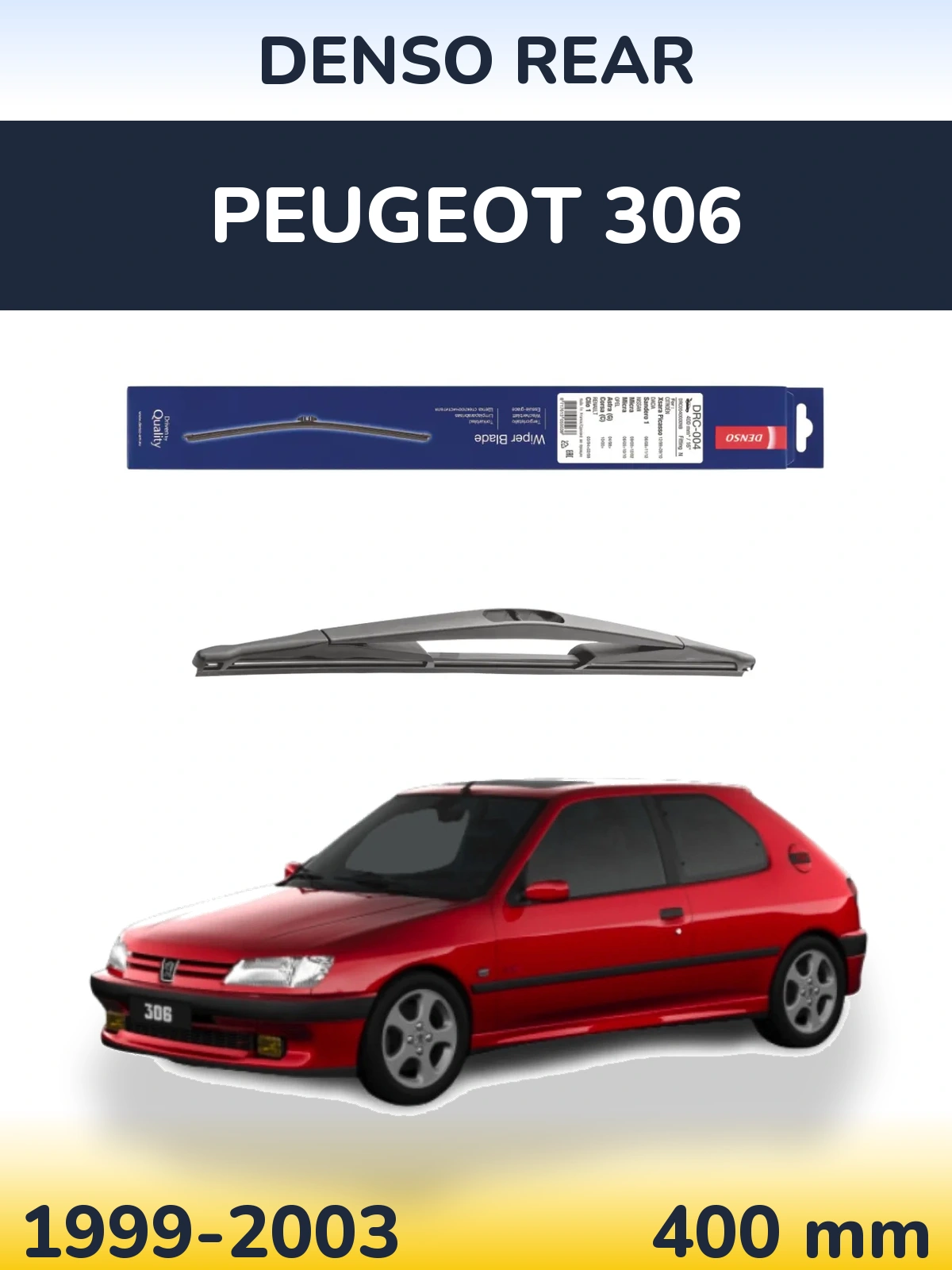 Rear wiper blade Denso Rear 400 мм for Peugeot 306 1999-2003