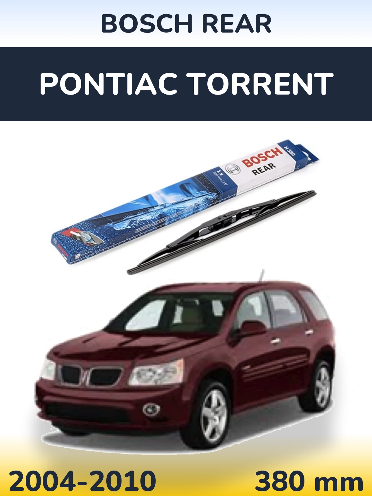 Rear wiper blade BOSCH Rear 380 mm for Pontiac Torrent 2004-2010
