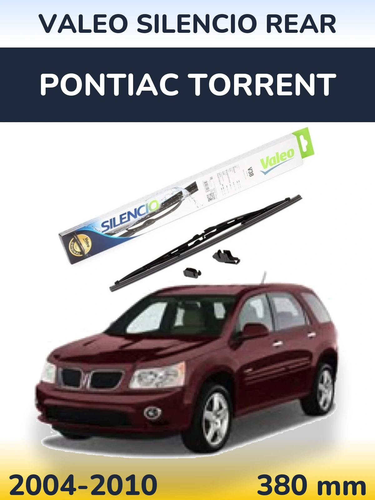 Задний дворник Valeo Silencio Rear 380 мм для Pontiac Torrent 2004-2010