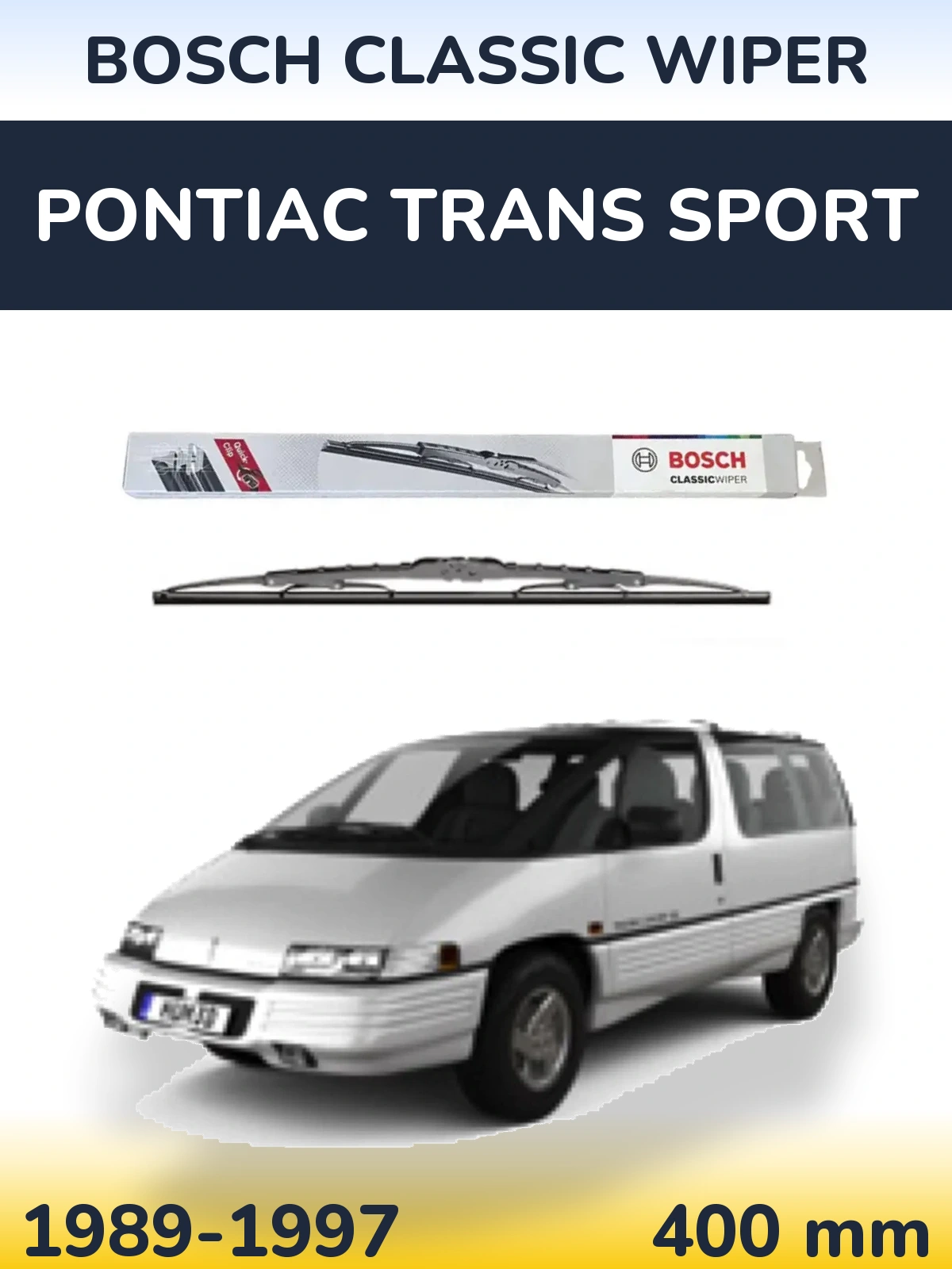 Rear wiper blade BOSCH Classic Wiper 400 мм for Pontiac Trans Sport 1989-1997