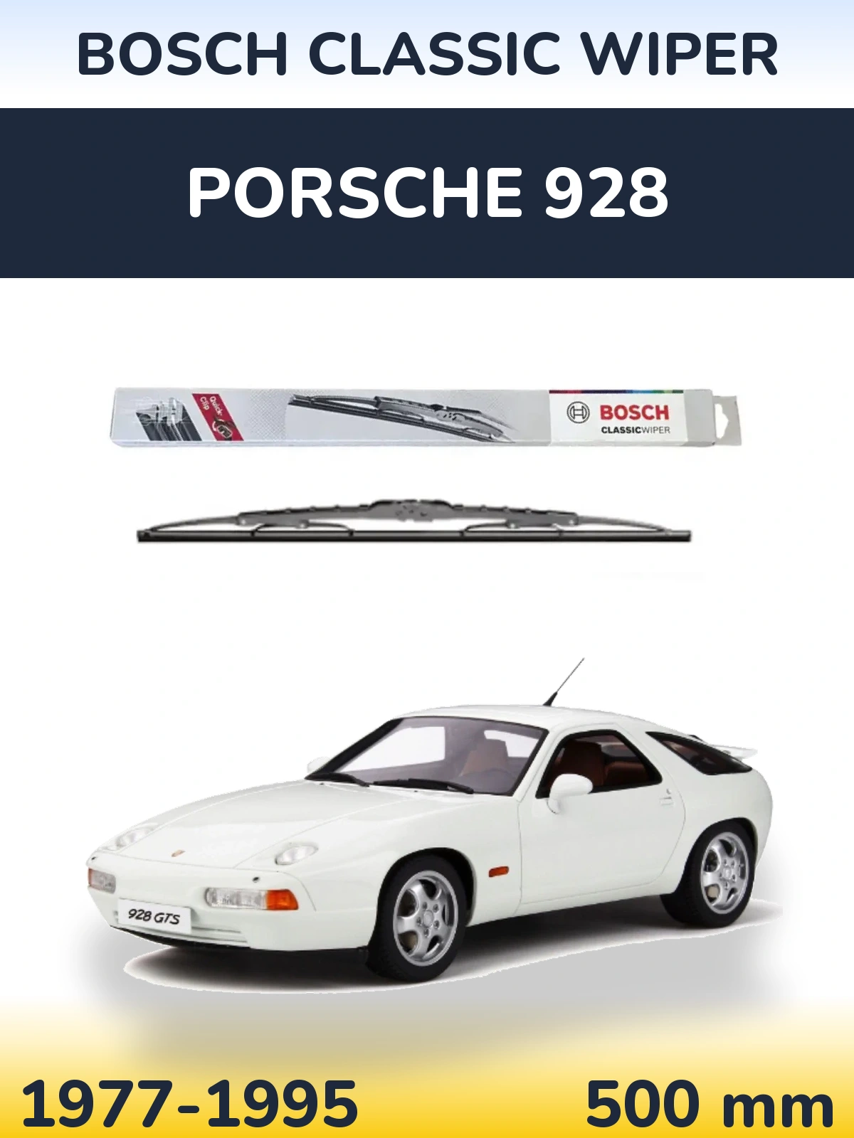 Tylna wycieraczka BOSCH Classic Wiper 500 mm do Porsche 928 1977-1995