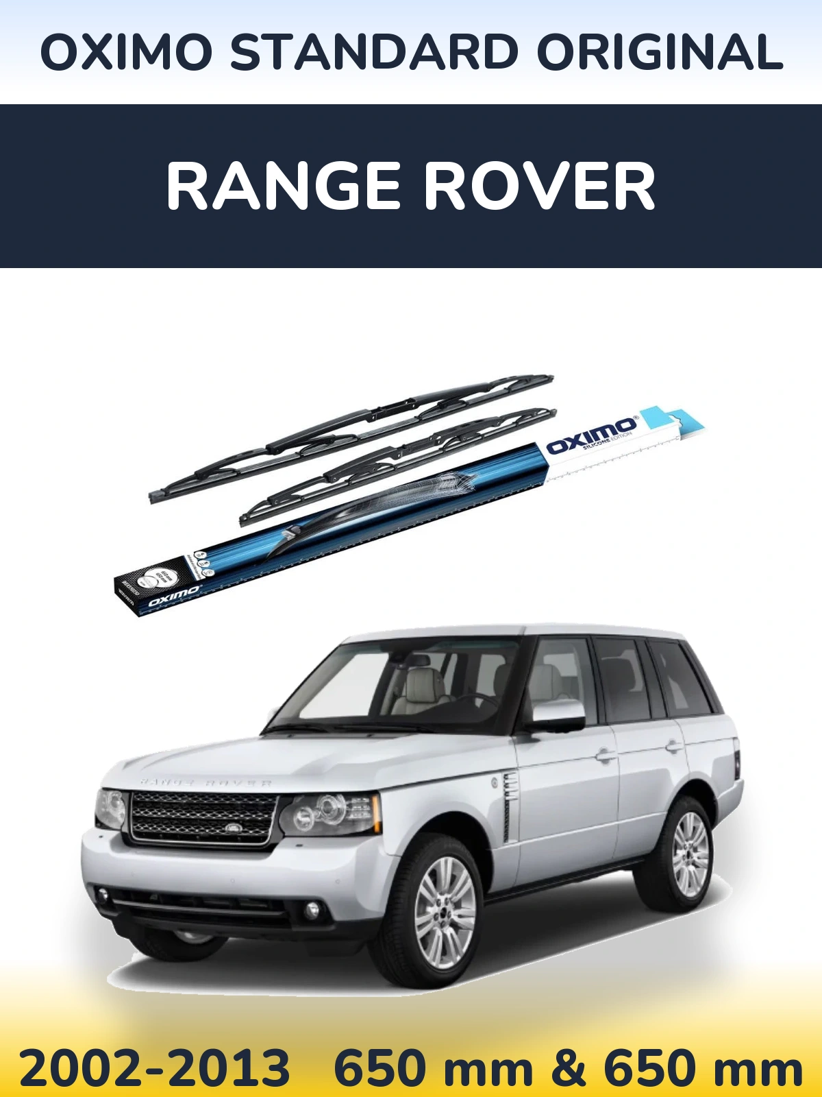 Комплект передних дворников Oximo Standard Original 650 & 650 мм для Range Rover  2002-2013