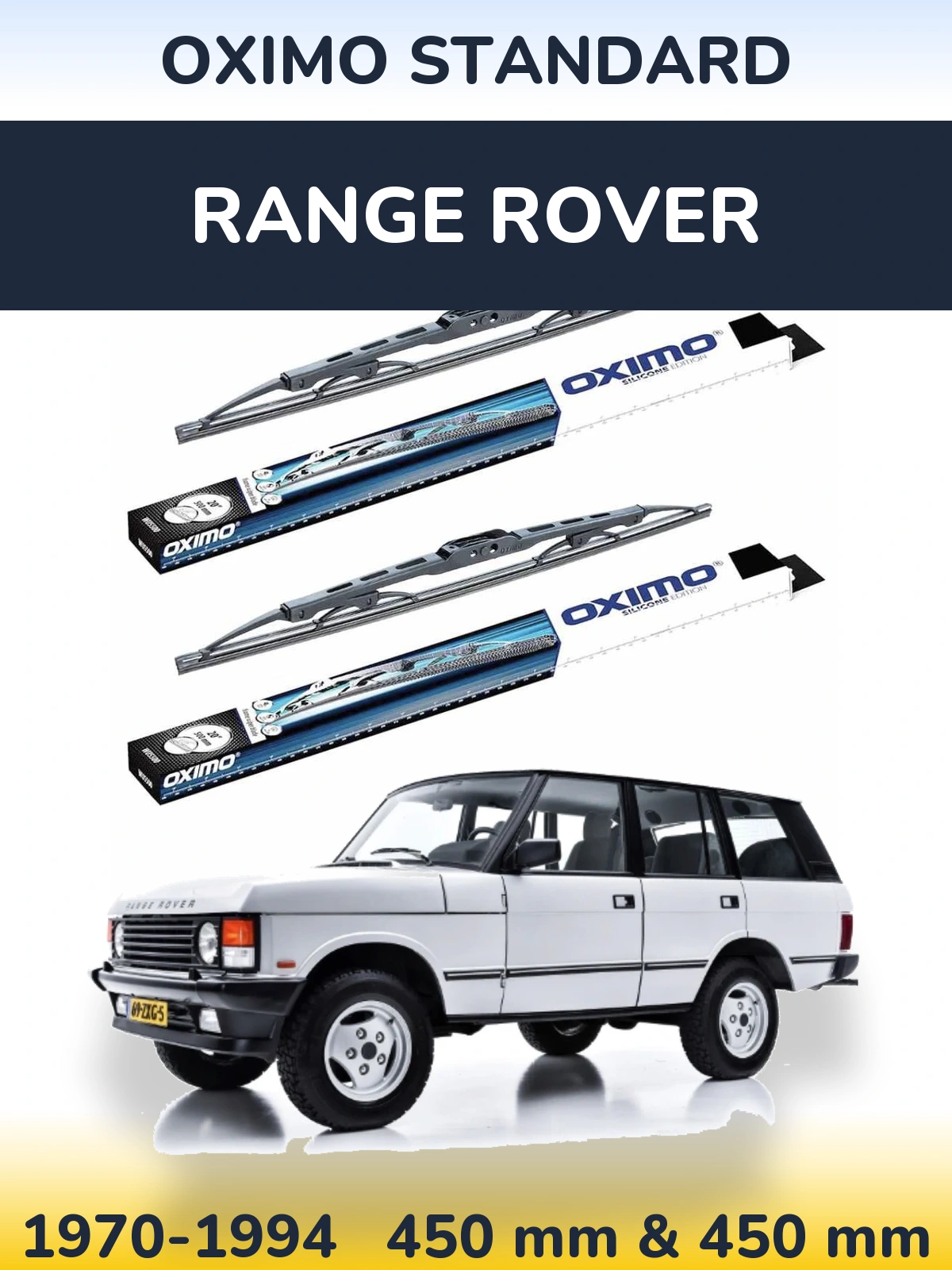 Komplet przednich wycieraczek Oximo Standard 450 & 450 mm do Range Rover  1970-1994