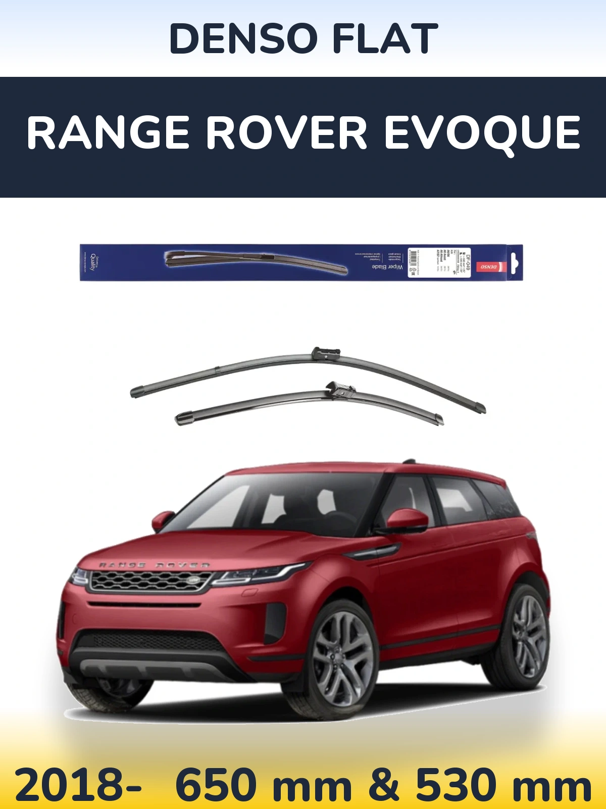 Komplet przednich wycieraczek Denso Flat 640 & 520 mm do Range Rover Evoque 2018-2026