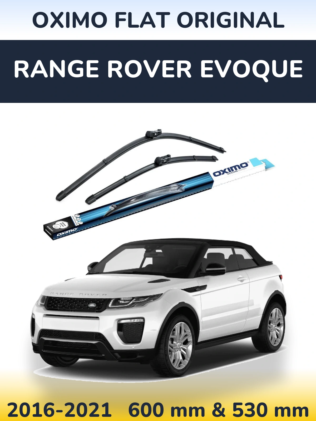 Komplet przednich wycieraczek Oximo Flat Original 600 & 500 mm do Range Rover Evoque 2016-2021