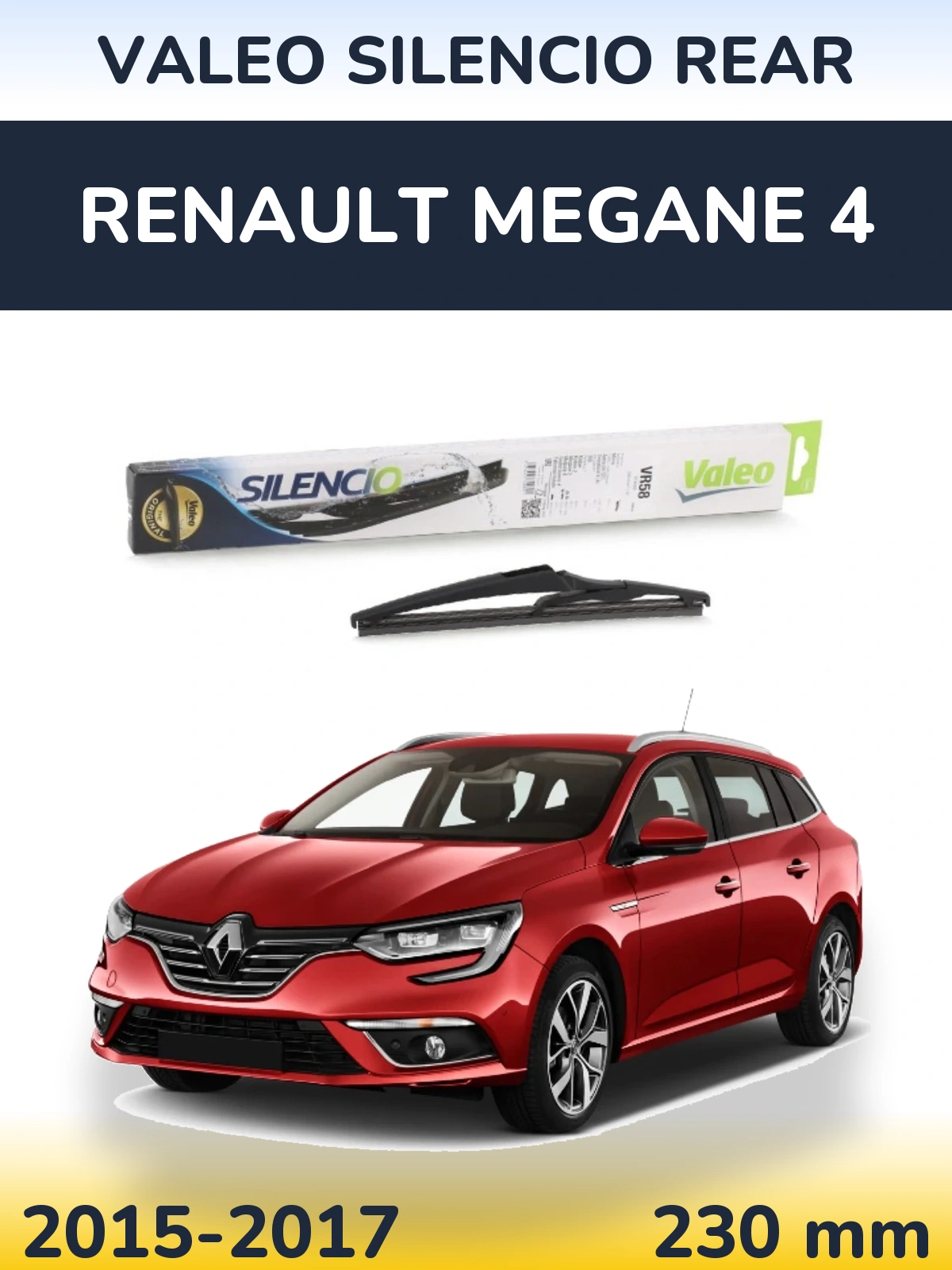 Rear wiper blade Valeo Silencio Rear 240 мм for Renault Megane 4 2015-2017