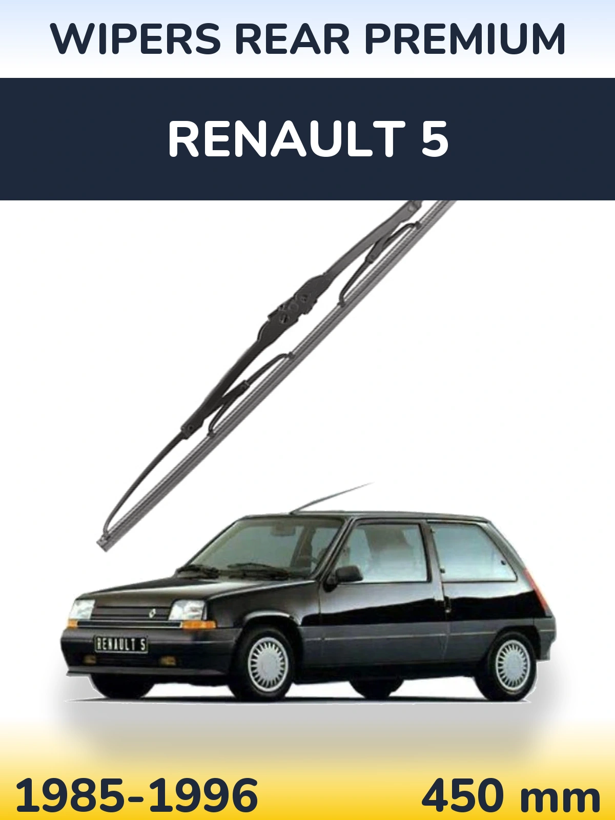 Rear wiper blade WIPERS REAR PREMIUM 450 мм for Renault 5 1985-1996