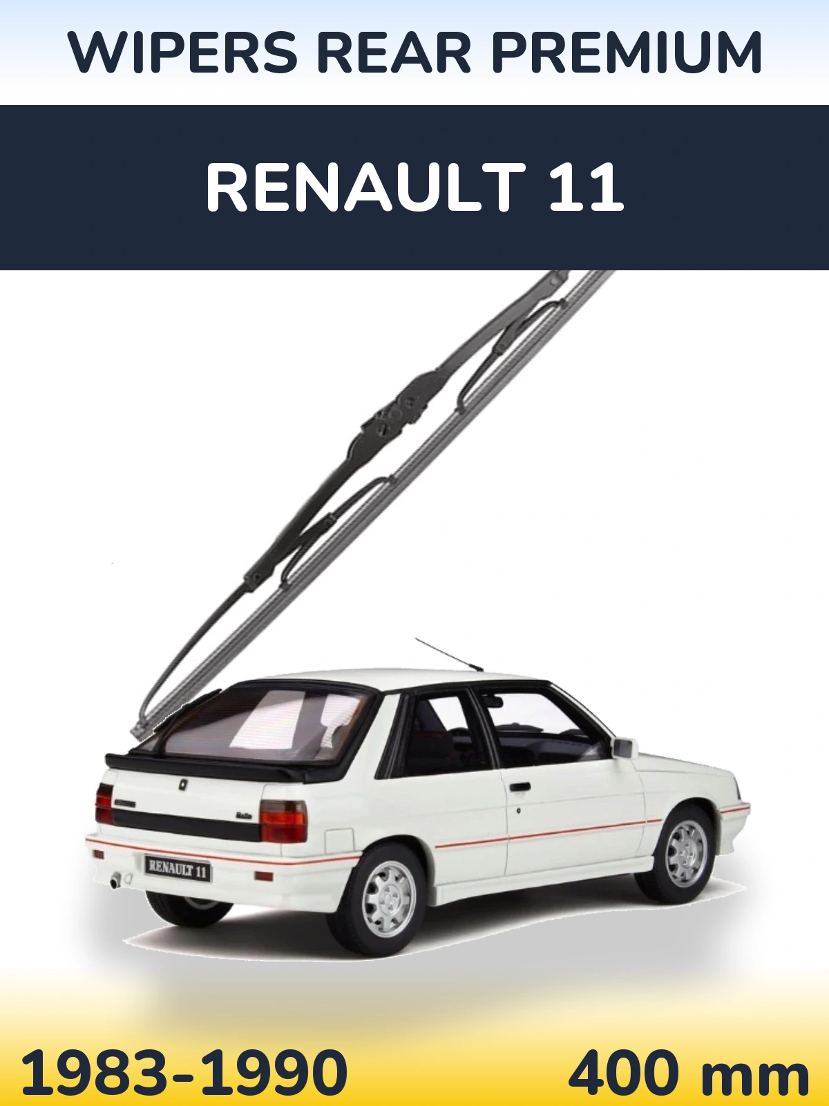 Rear wiper blade WIPERS REAR PREMIUM 400 мм for Renault 11 1983-1990