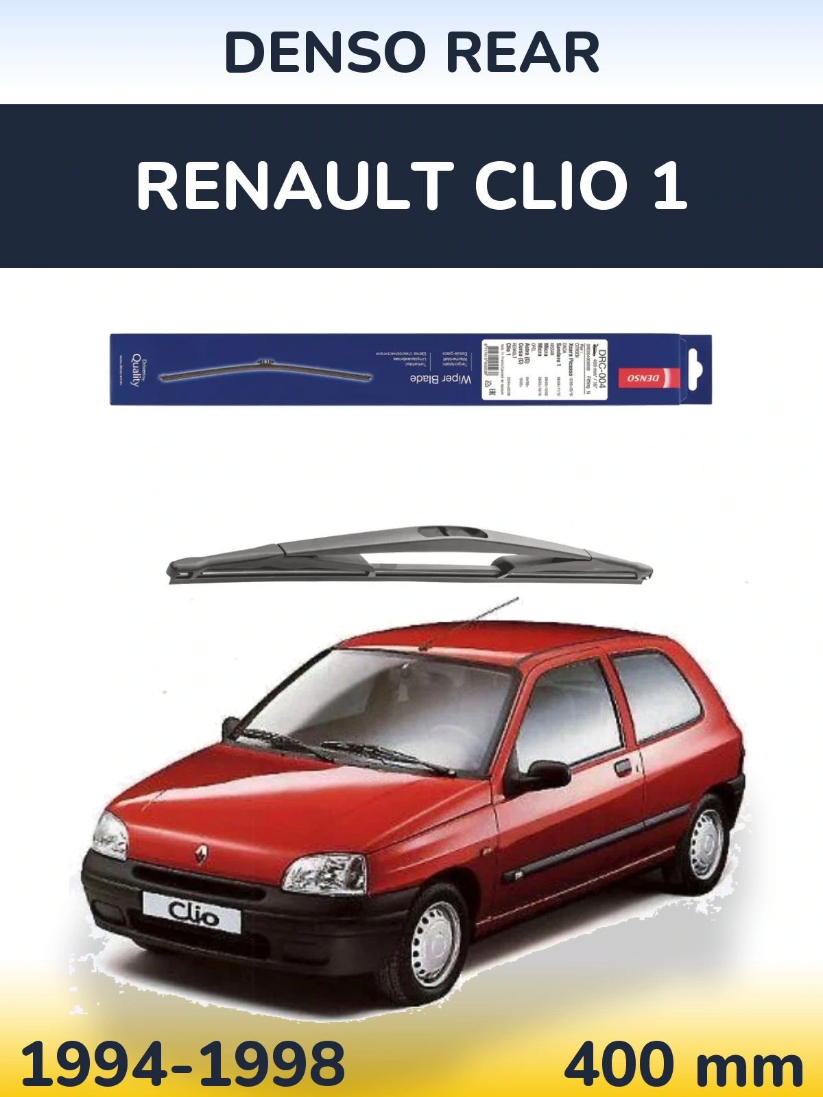 Задний дворник Denso Rear 400 мм для Renault Clio 1 1994-1998