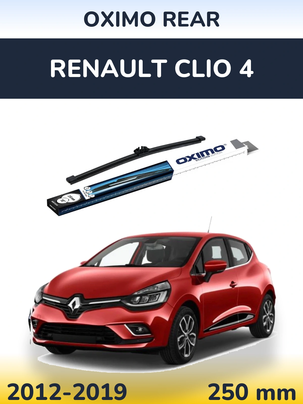 Rear wiper blade Oximo Rear 250 mm for Renault Clio 4 2012-2019