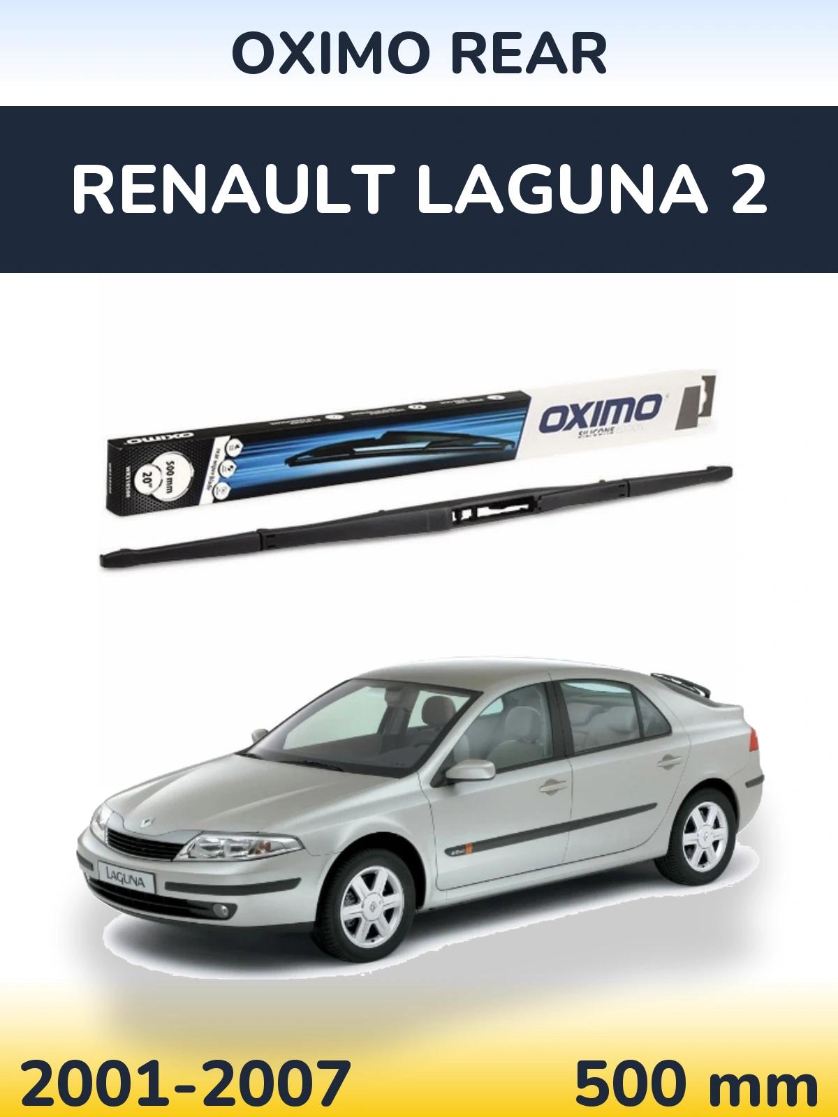 Rear wiper blade Oximo Rear 500 мм for Renault Laguna 2 2001-2007