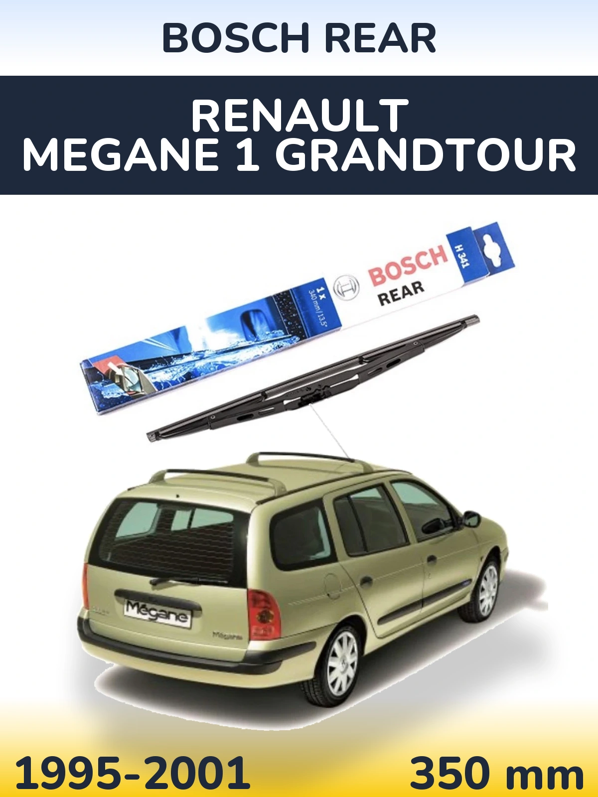 Rear wiper blade BOSCH Rear 340 мм for Renault Megane 1 Grandtour 1995-2001