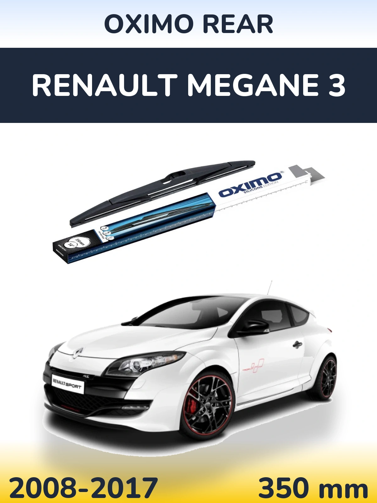 Rear wiper blade Oximo Rear 350 mm for Renault Megane 3 2008-2017