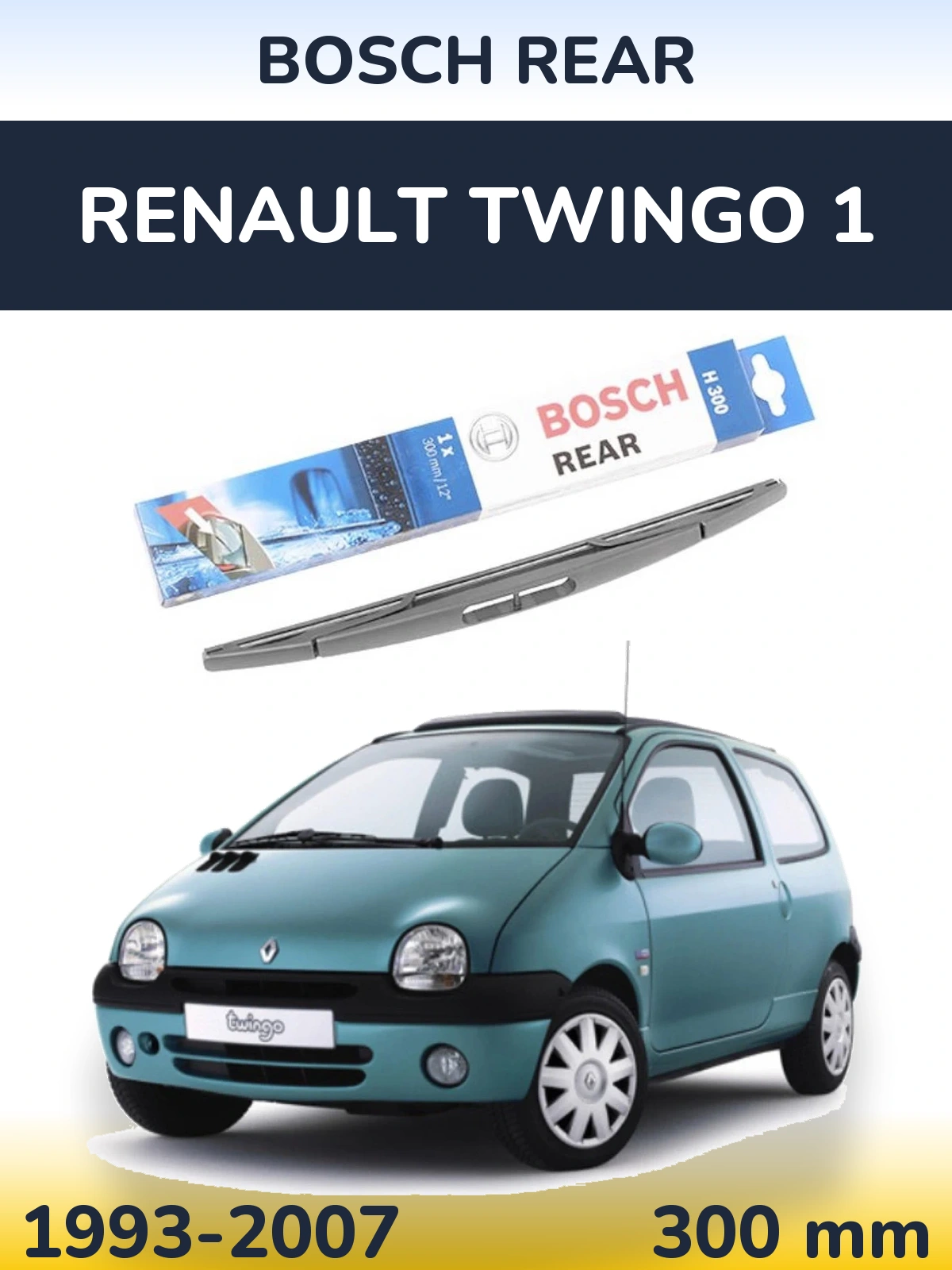Rear wiper blade BOSCH Rear 300 мм for Renault Twingo 1 1993-2007