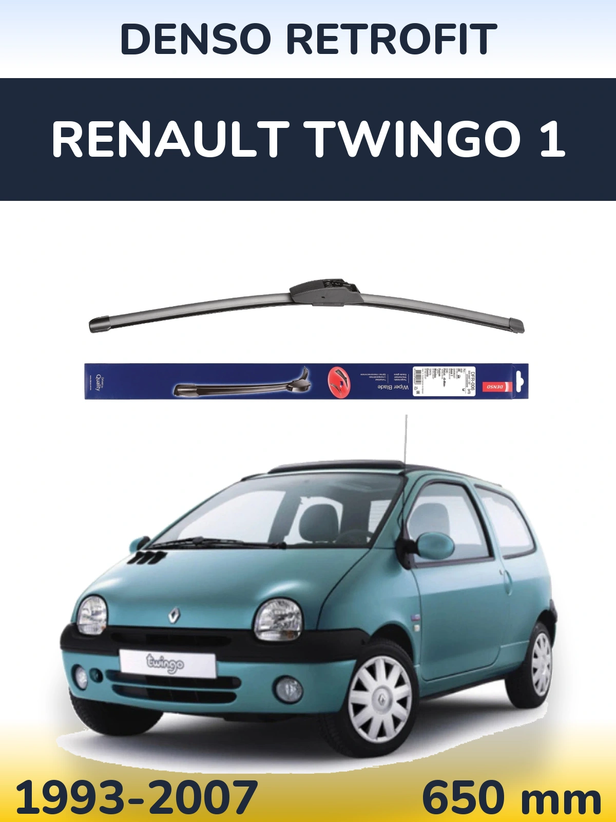 Передний дворник Denso Retrofit 650 мм для Renault Twingo 1 1993-2007