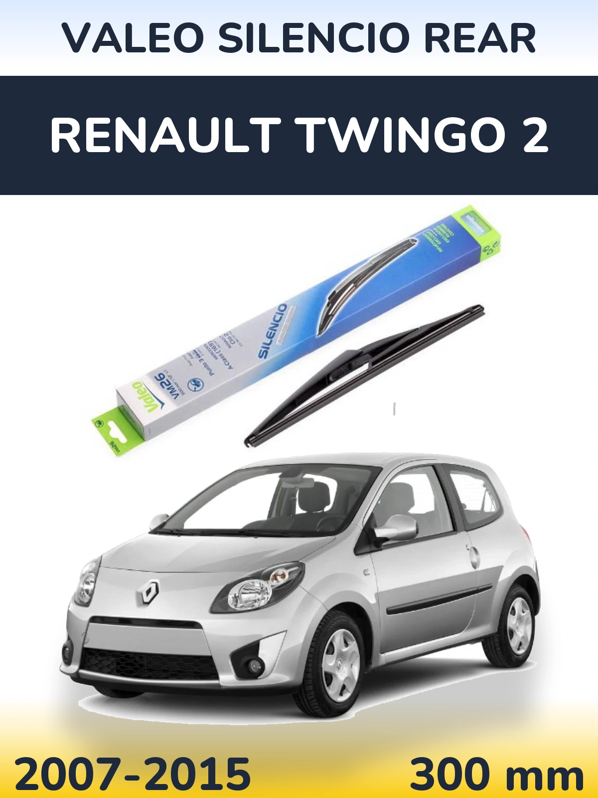 Rear wiper blade Valeo Silencio Rear 300 mm for Renault Twingo 2 2007-2015