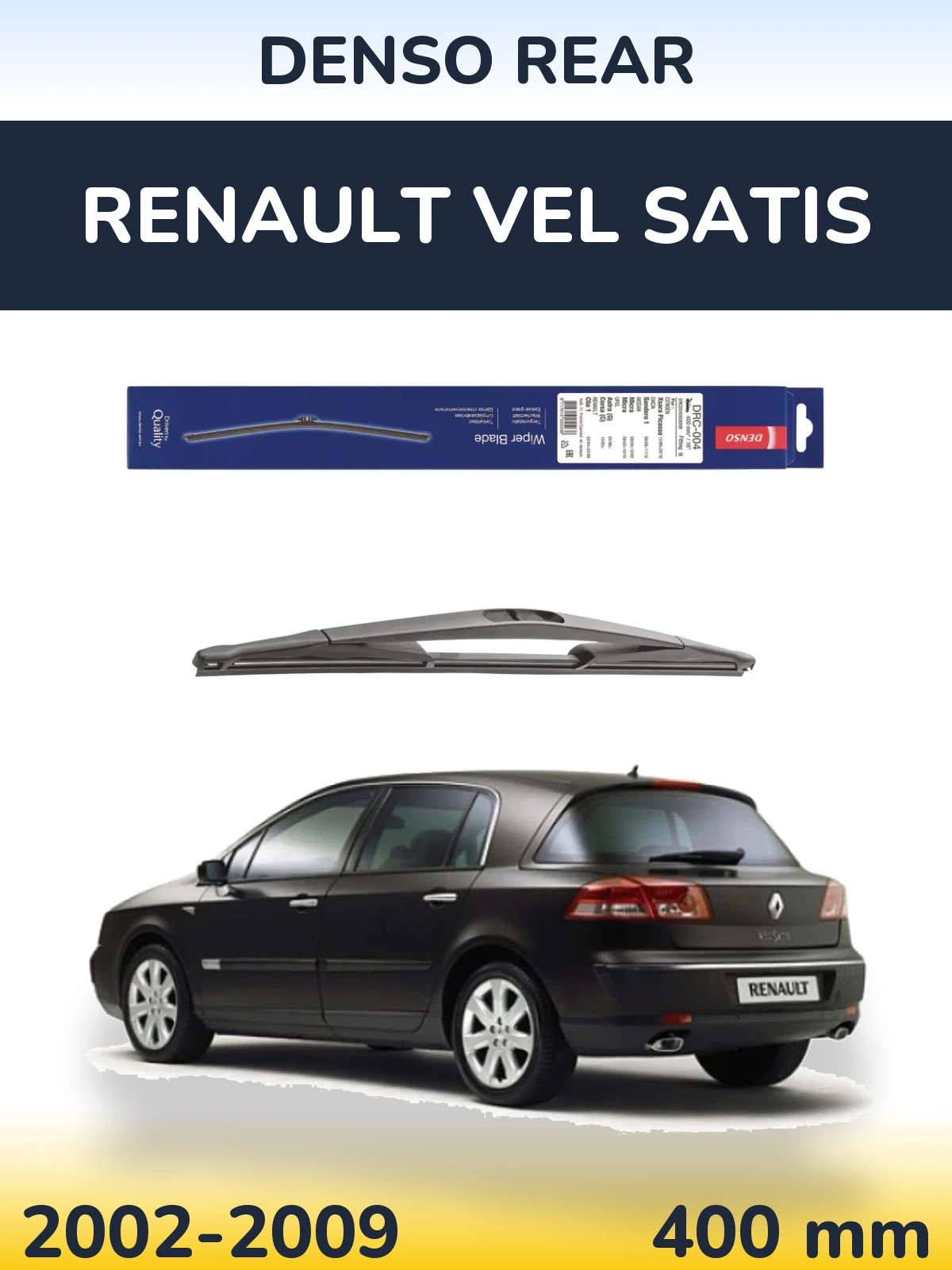 Rear wiper blade Denso Rear 400 мм for Renault Vel Satis 2002-2009