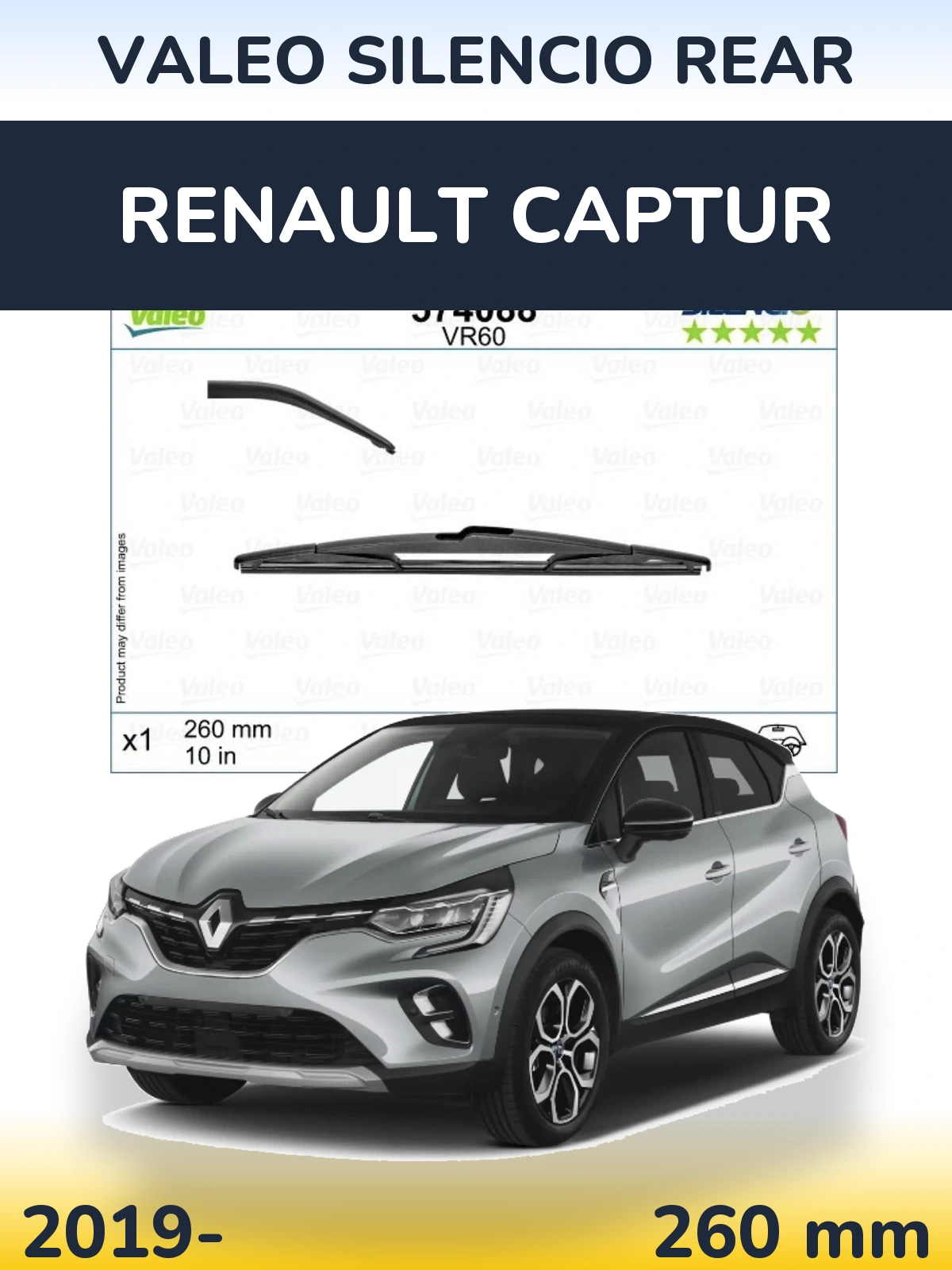 Tylna wycieraczka Valeo Silencio Rear 260 mm do Renault Captur 2019-2026