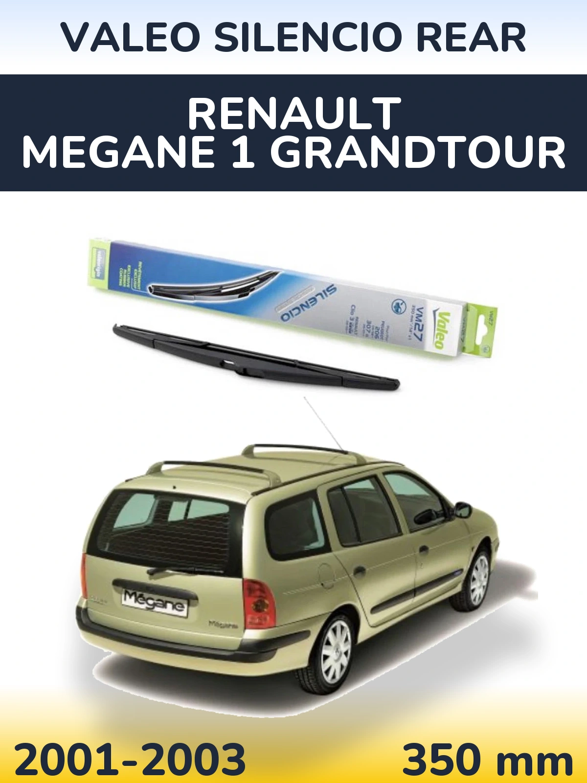 Rear wiper blade Valeo Silencio Rear 350 мм for Renault Megane 1 Grandtour 2001-2003