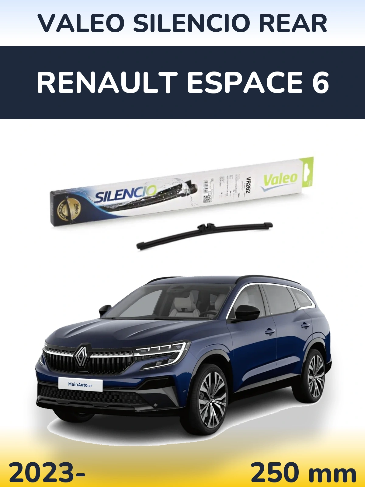 Rear wiper blade Valeo Silencio Rear 240 мм for Renault Espace 6 2023-2026