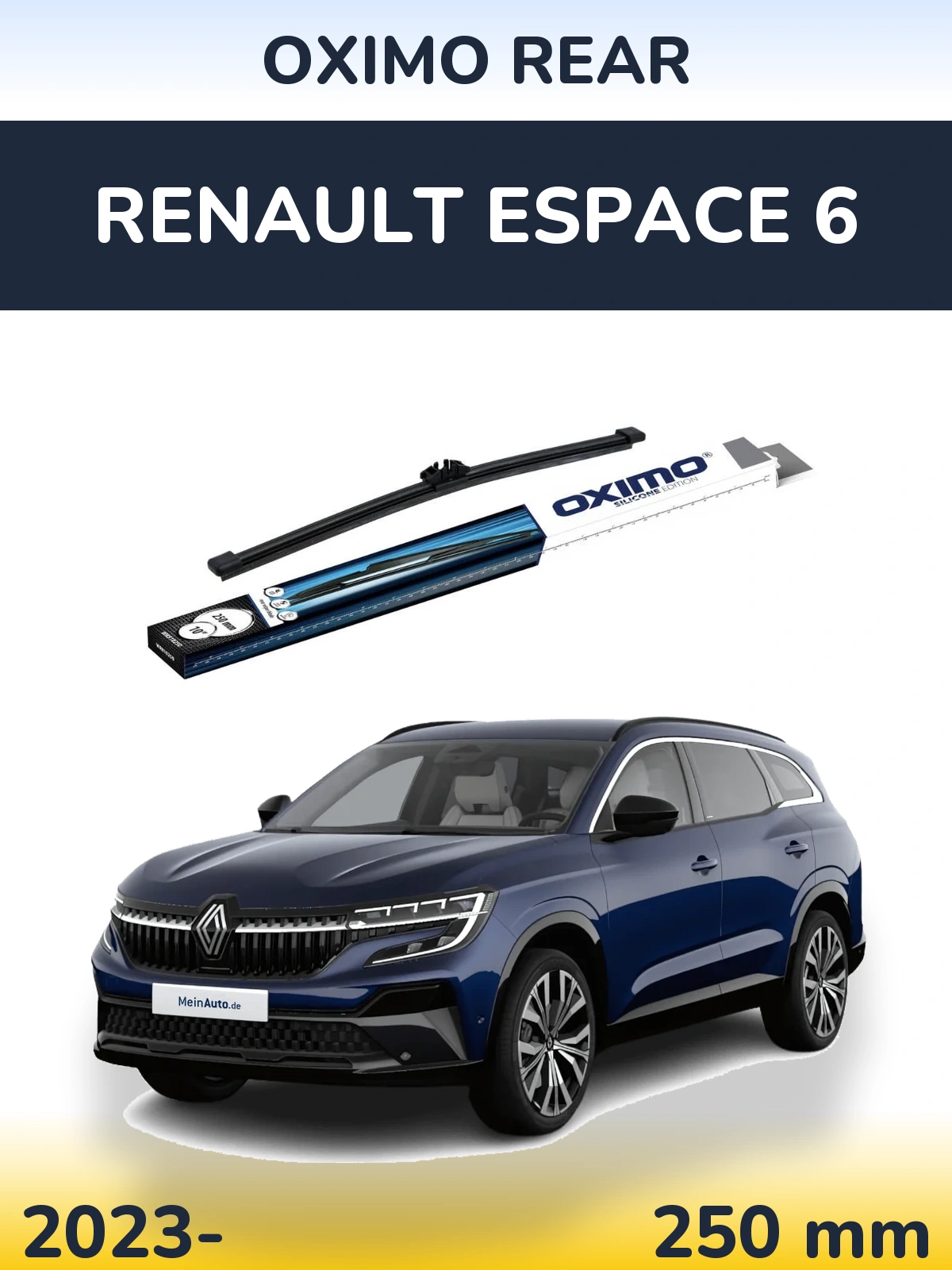 Задний дворник Oximo Rear 250 мм для Renault Espace 6 2023-2026