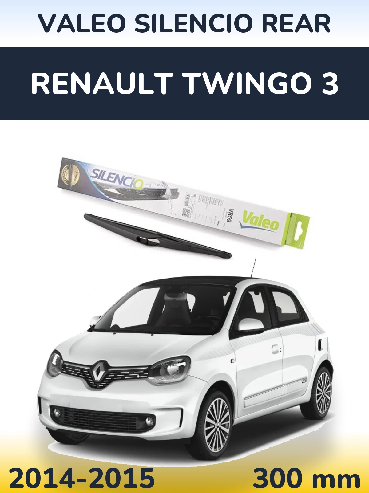 Rear wiper blade Valeo Silencio Rear 300 мм for Renault Twingo 3 2014-2015