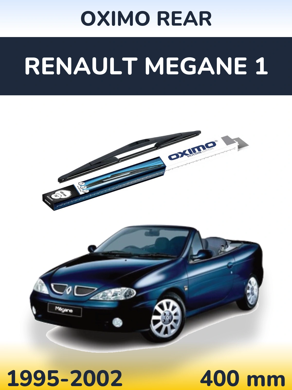 Rear wiper blade Oximo Rear 400 mm for Renault Megane 1 1995-2002