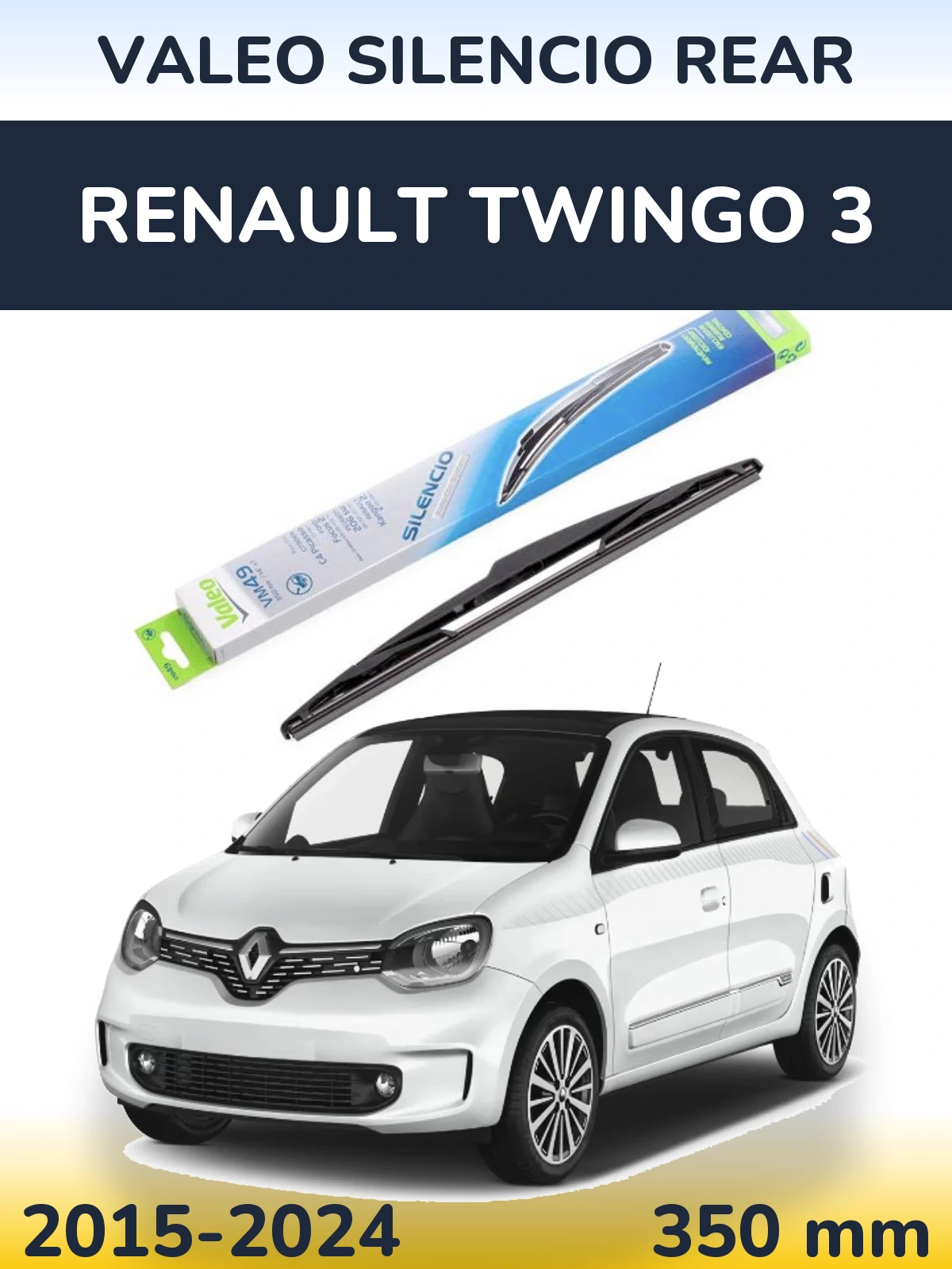 Rear wiper blade Valeo Silencio Rear 350 мм for Renault Twingo 3 2015-2024