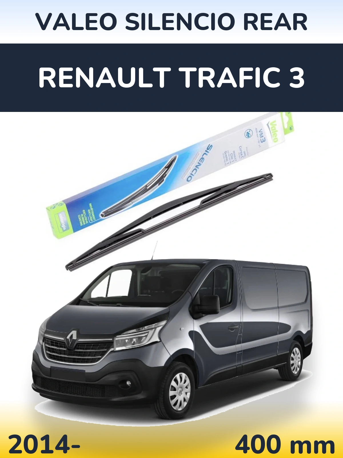 Задний дворник Valeo Silencio Rear 400 мм для Renault Trafic 3 2014-2026