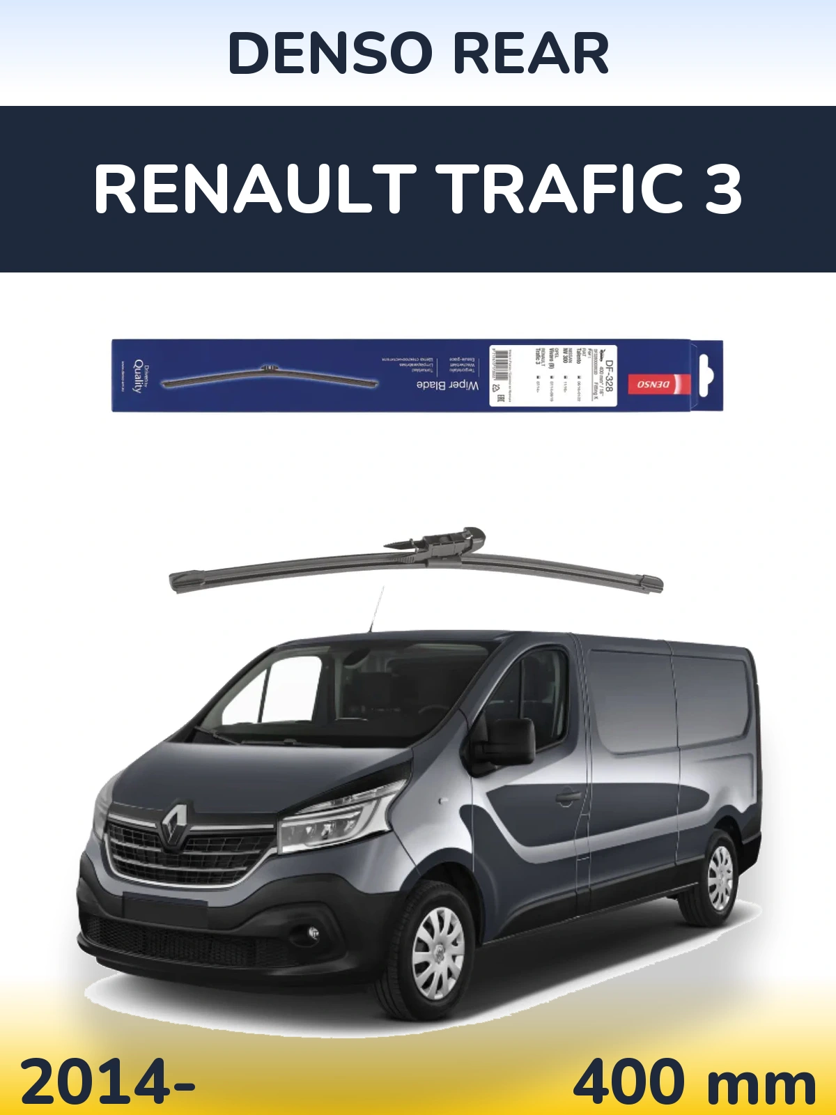 Rear wiper blade Denso Rear 400 mm for Renault Trafic 3 2014-2026