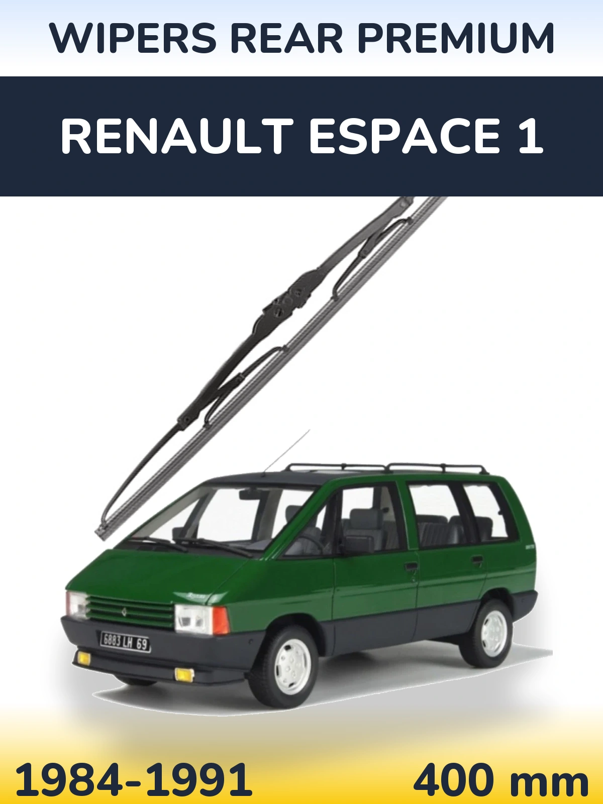 Задня щітка WIPERS REAR PREMIUM 400 мм для Renault Espace 1 1984-1991