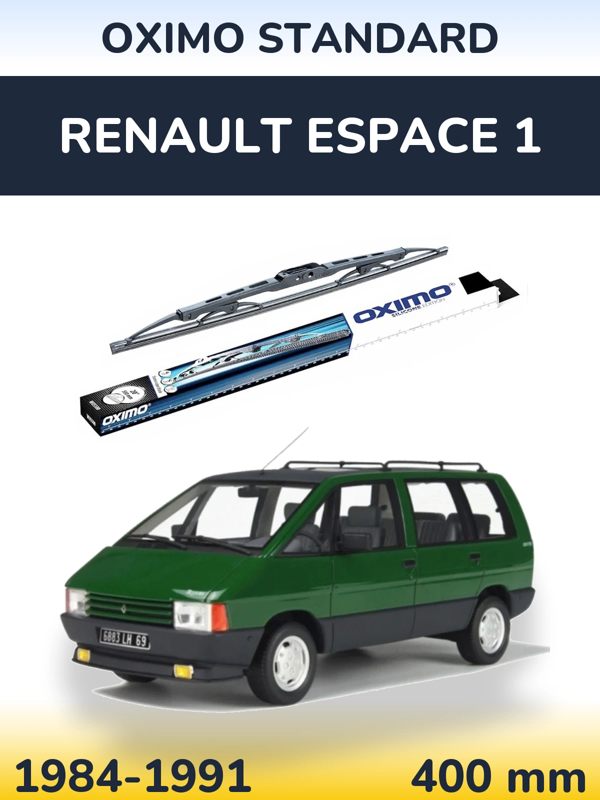Rear wiper blade Oximo Standard 400 мм for Renault Espace 1 1984-1991