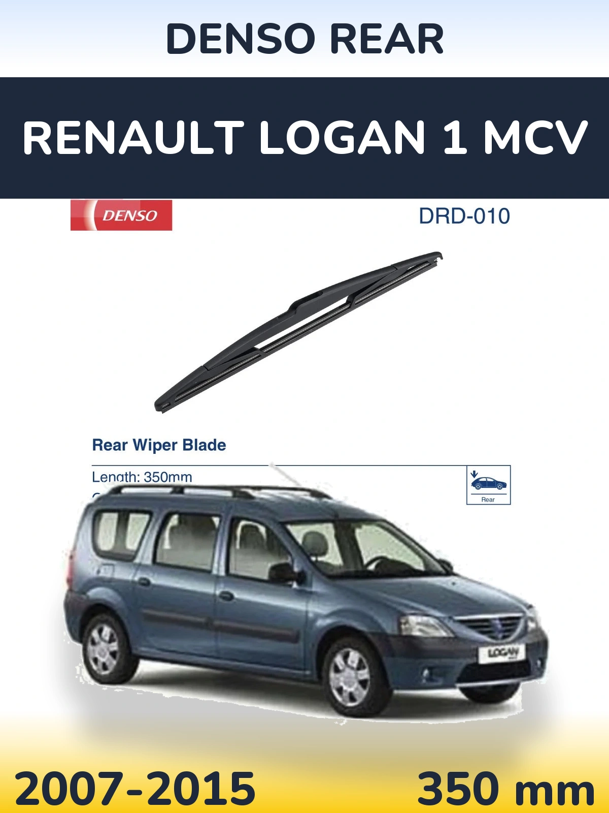 Tylna wycieraczka Denso Rear 350 mm do Renault Logan 1 MCV 2007-2015