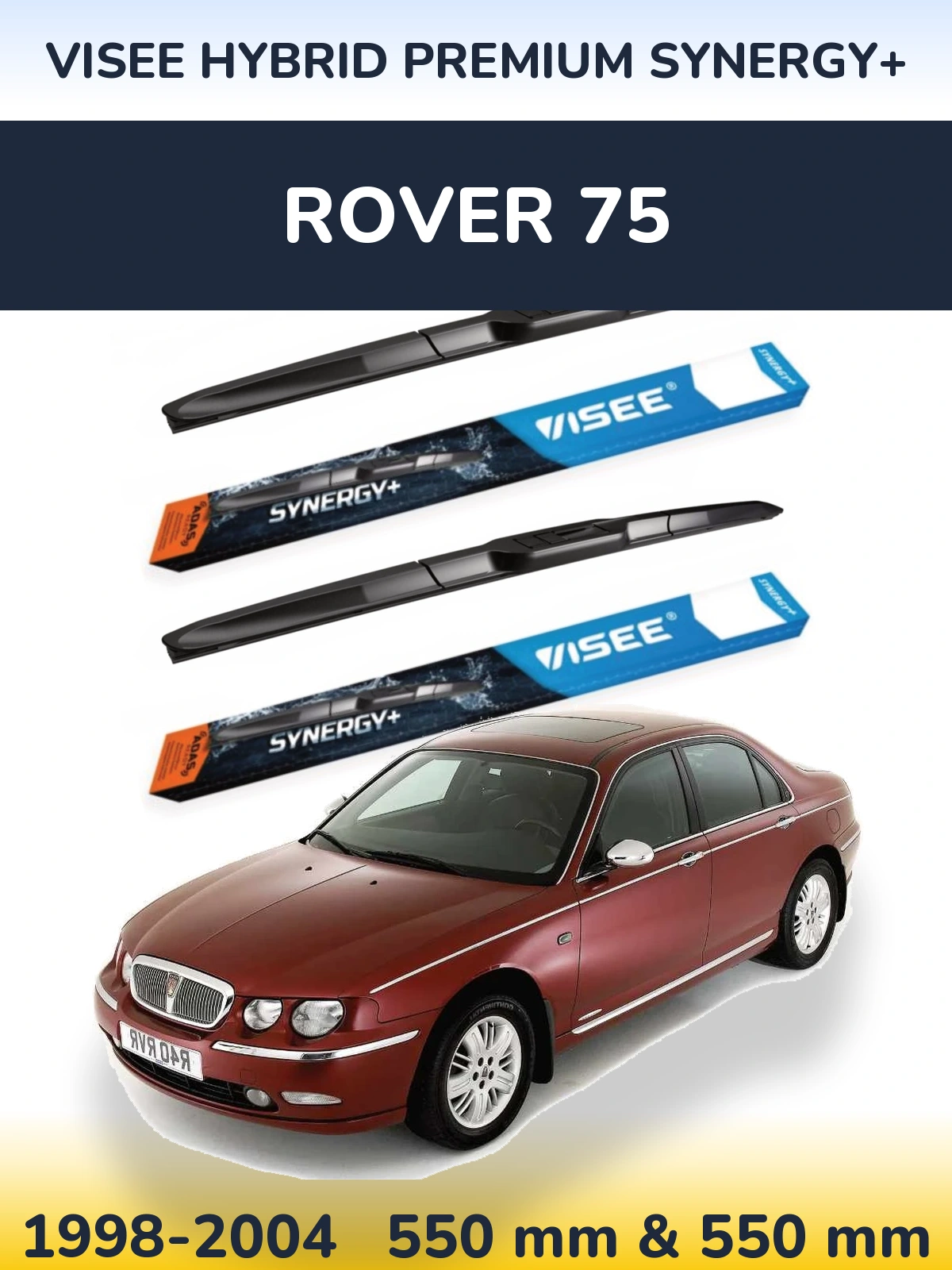 Komplet przednich wycieraczek VISEE HYBRID PREMIUM SYNERGY+ 550 & 550 mm do Rover 75 1998-2004