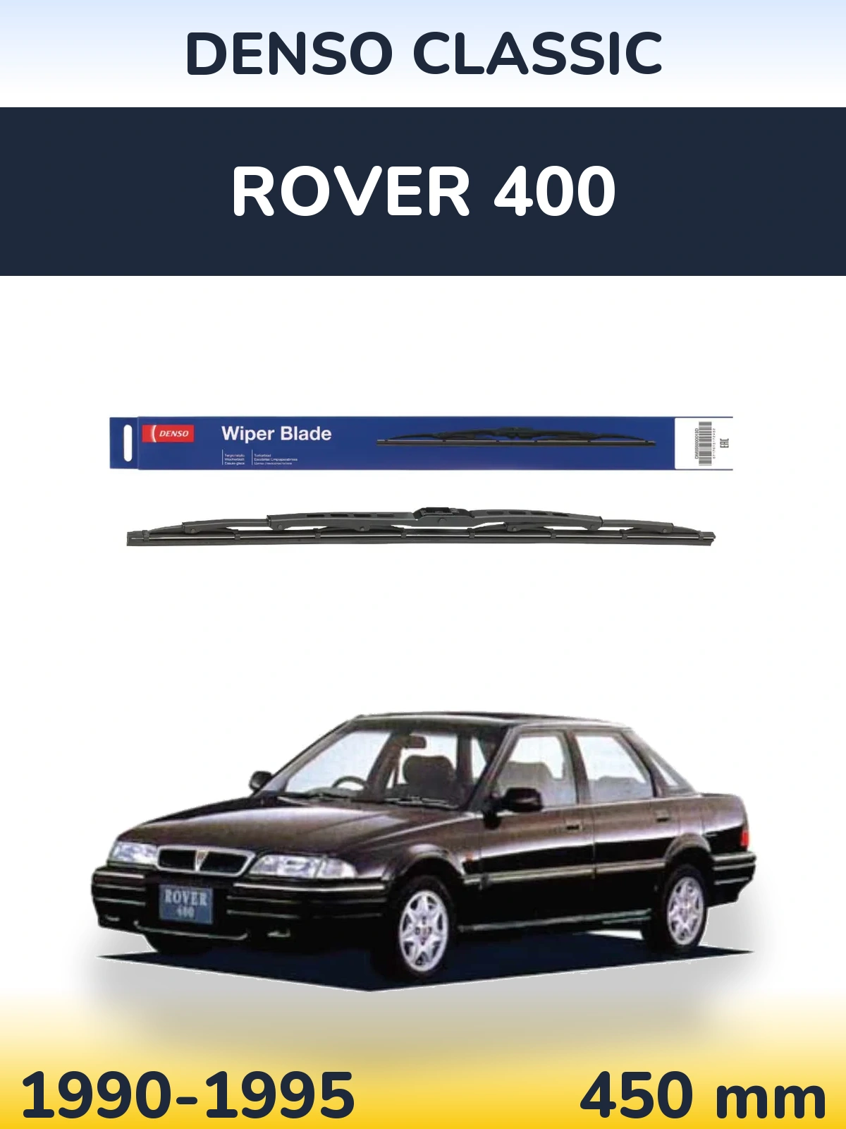 Rear wiper blade Denso Classic 450 mm for Rover 400 1990-1995