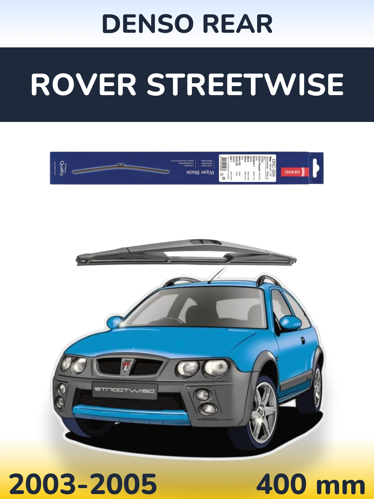 Rear wiper blade Denso Rear 400 мм for Rover Streetwise 2003-2005